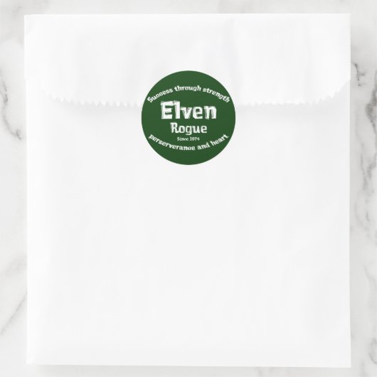 Elven Rogue Gifts Ronde Sticker (Tas)