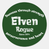 Elven Rogue Gifts Ronde Sticker (Voorkant)