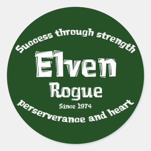 Elven Rogue Gifts Ronde Sticker (Voorkant)