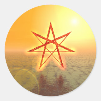 Elven Star 01 Ronde Sticker