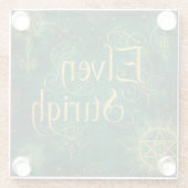 Elven Stirigh – Sigils in Green Glazen Onderzetter (Achterkant)