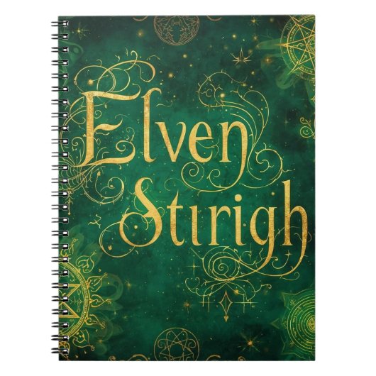 Elven Stirigh – Sigils in Green Notitieboek (Voorkant)