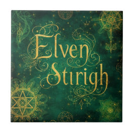 Elven Stirigh – Sigils in Green Tegeltje