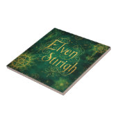 Elven Stirigh – Sigils in Green Tegeltje (Zijkant)
