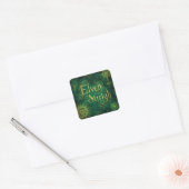 Elven Stirigh – Sigils in Green Vierkante Sticker (Envelop)