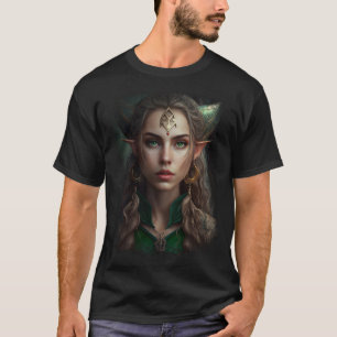 Elven Warrior Elf Princess Fantasy Fae Art T-shirt