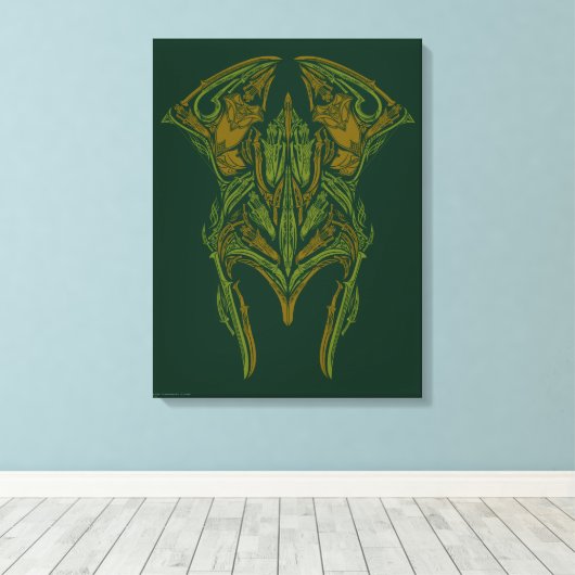 Elven Weapons Helmet Icon Canvas Afdruk (Insitu (Houten vloer))