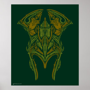 Elven Weapons Helmet Icon Poster