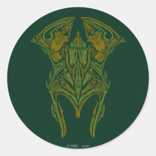 Elven Weapons Helmet Icon Ronde Sticker