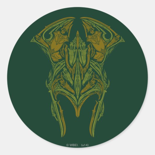Elven Weapons Helmet Icon Ronde Sticker (Voorkant)