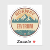 Elverum, Noorwegen Norway Sticker (Vel)