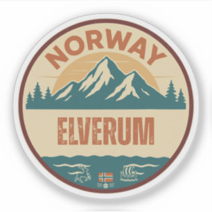 Elverum, Noorwegen Norway Sticker