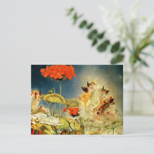 "Elves and Fairies, A Midzomer Night's Dream" Briefkaart (Staand voorkant)