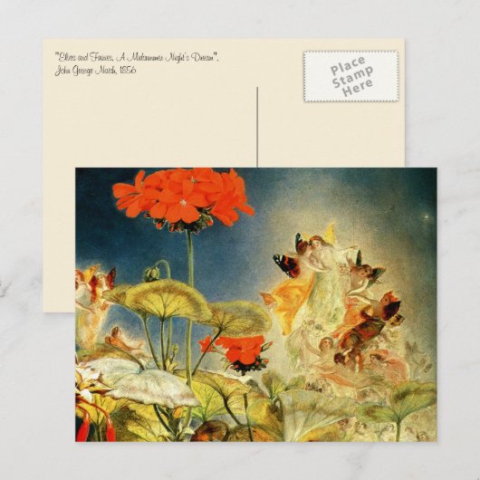 "Elves and Fairies, A Midzomer Night's Dream" Briefkaart (Voorkant / Achterkant)