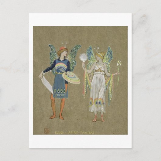 Elves and Fairy Painters uit 'The Snowman' 1899 Briefkaart (Voorkant)