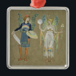 Elves and Fairy Painters uit 'The Snowman' 1899 Metalen Ornament<br><div class="desc">Afbeelding: 136903 Elves and Fairy Painters,  uit 'The Snowman' 1899 (m/v op papier). Crane,  Walter (1845-1915). Victoria & Albert Museum,  Londen,  VK,  het Collectie Stapleton.  Kunst,  fijne kunst.</div>