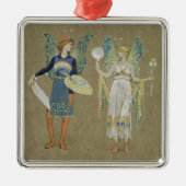 Elves and Fairy Painters uit 'The Snowman' 1899 Metalen Ornament (Voorkant)