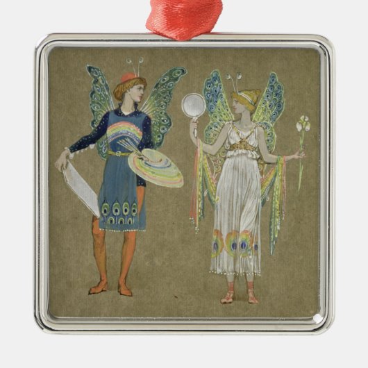 Elves and Fairy Painters uit 'The Snowman' 1899 Metalen Ornament (Voorkant)
