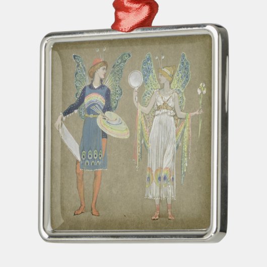 Elves and Fairy Painters uit 'The Snowman' 1899 Metalen Ornament (Links)