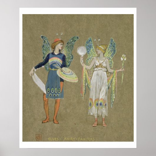 Elves and Fairy Painters uit 'The Snowman' 1899 Poster (Voorkant)