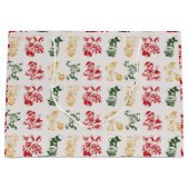 Elves Candy Cane Stockings kerstboompatroon Groot Cadeauzakje (Voorkant)