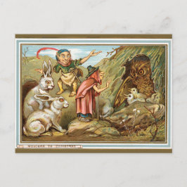 Elves en Bunnies Feestdagenkaart