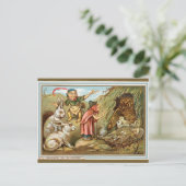 Elves en Bunnies Feestdagenkaart (Staand voorkant)