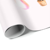 ELVES EN CHRISTMAS TREE PATTERN IN WATERVERF CADEAUPAPIER (Rol Hoek)