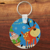 Elves en rendier sleutelhanger (Voorkant)
