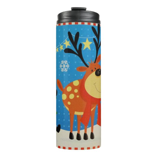 Elves en rendier thermosbeker (Voorkant)