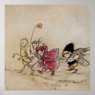 "Elves" Fairy Art van Arthur Rackham Poster