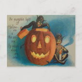 Elves Goblins Candle Jack O' Lantern Pumpkin Briefkaart (Voorkant)