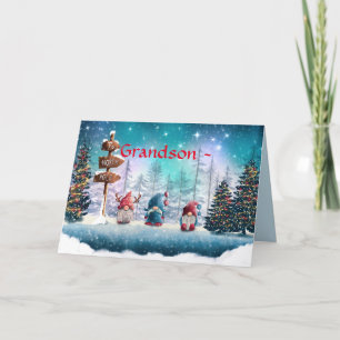 ELVES GRANDSON KERST KAART