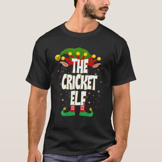 Elves Group The Cricket Elf Kerstmis T-shirt (Voorkant)