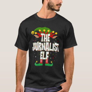Elves Group The Journalist Elf Kerstmis T-shirt