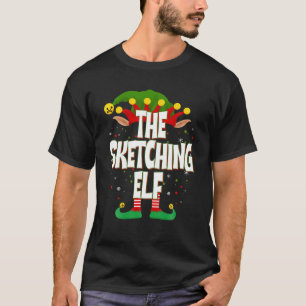 Elves Group The Sketching Elf Kerstmis T-shirt
