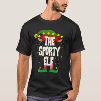 Elves Group The Sporty Elf Christmas T-shirt