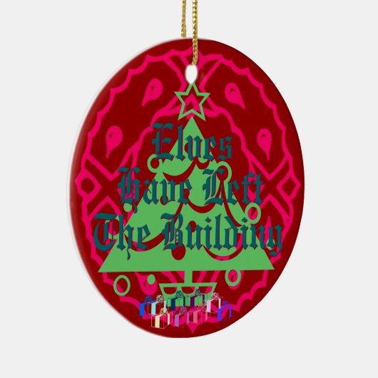 Elves heeft het gebouw verlaten keramisch ornament (Rechts)