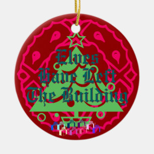 Elves heeft het gebouw verlaten keramisch ornament