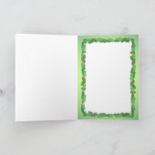 ELVES, HOLLY & CHRISTMAS TREE by SHARON SHARPE Feestdagen Kaart (Binnen)