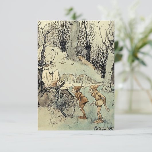 "Elves in the Wood" door Arthur Rackham Bedankkaart (Staand voorkant)