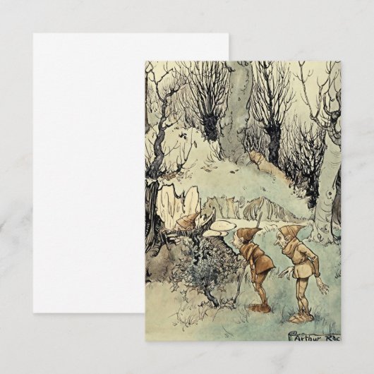 "Elves in the Wood" door Arthur Rackham Bedankkaart (Voorkant / Achterkant)