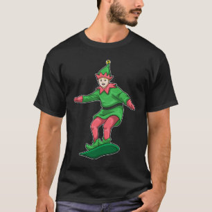 Elves Kerstmis Snowboard T-shirt