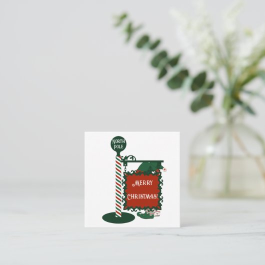 Elves Legs Merry kerstcadeLabel Informatiekaartje (Staand voorkant)