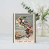  Elves met munten gelukkig nieuwjaar Briefkaart (Staand voorkant)