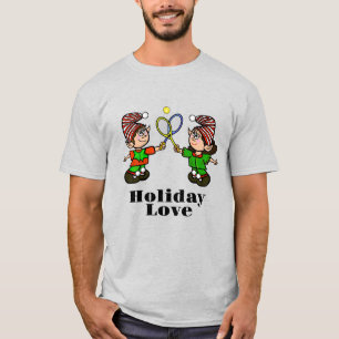 Elves met Tennis Rackets Kerstmis T-Shirt