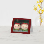 ELVES MOETEN SAMEN ZEGGEN ***MERRY CHRISTMAS** KAART (Gele Bloem)