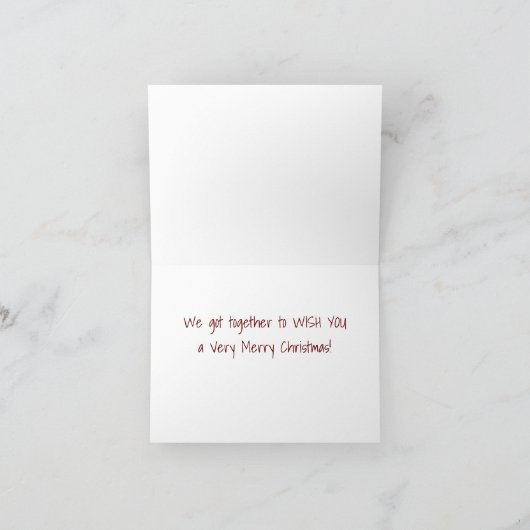 ELVES MOETEN SAMEN ZEGGEN ***MERRY CHRISTMAS** KAART (Binnen)