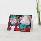 ELVES ON STRIKE - MAKING TOYS SNEL FEESTDAGEN KAART (Voorkant)