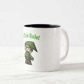 Elves Rule! Tweekleurige Koffiemok (Voorkant rechts)